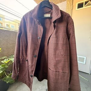 Everlane Men's Burgundy Work Over-shirt Jacket